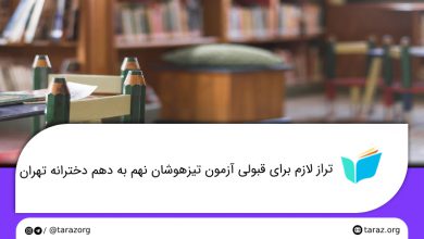 تصویر از تراز قبولی مدارس تیزهوشان دخترانه نهم به دهم تهران + لیست و ظرفیت مدارس