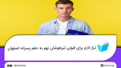تصویر از تراز قبولی مدارس تیزهوشان پسرانه نهم به دهم اصفهان + لیست و ظرفیت مدارس
